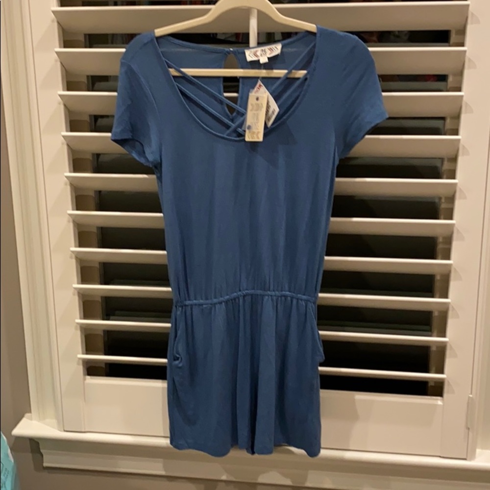 Pink rose romper NWT